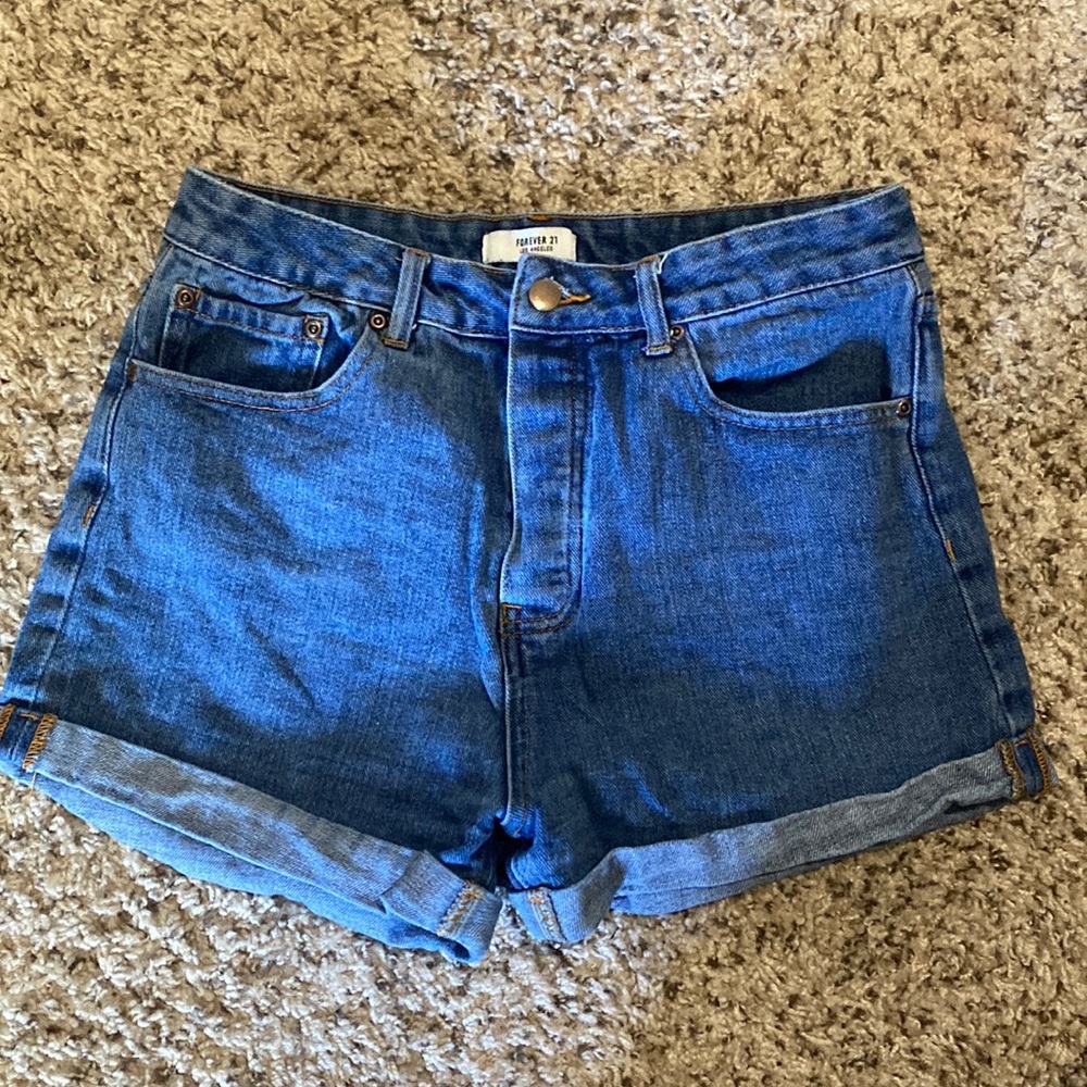 High Waisted Denim Jean Shorts Size 29